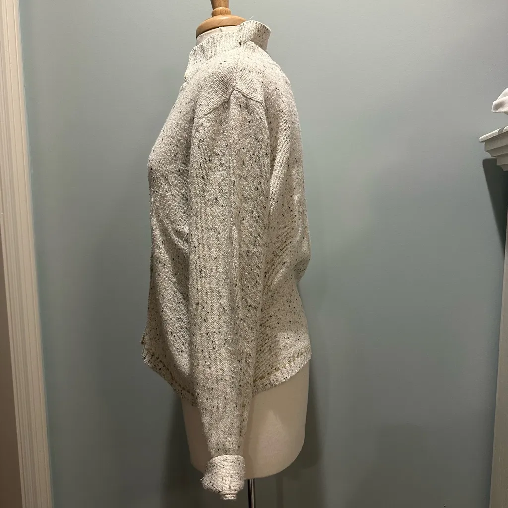 Crazy Horse Vintage Contrast Stitching Cabin core grandma button up cardigan L Tan Size L - Image 7