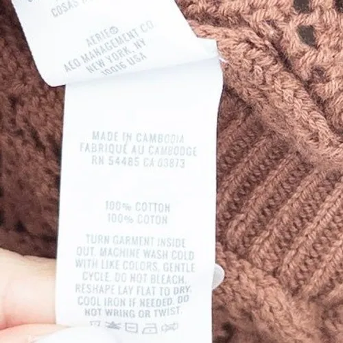 Womens Crop Crochet Sweater Top Size M Brown Knit Boho Forest Fairy Whimsigoth - Image 8