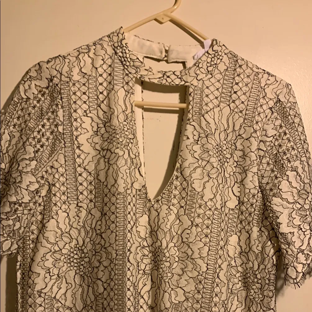 Socialite White‎ Floral Lace Midi Dress - Image 2