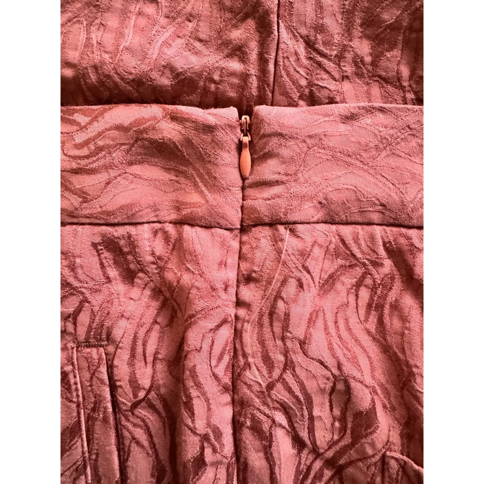 NWT Anthropologie ett:twa Aubade Tie Waist Cropped Rose Jacquard Pants Size 4 - Image 9