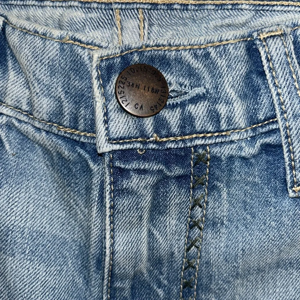 Current Elliott Vintage Distressed Patchwork Embroidered Denim Jeans Size 28 - Image 7