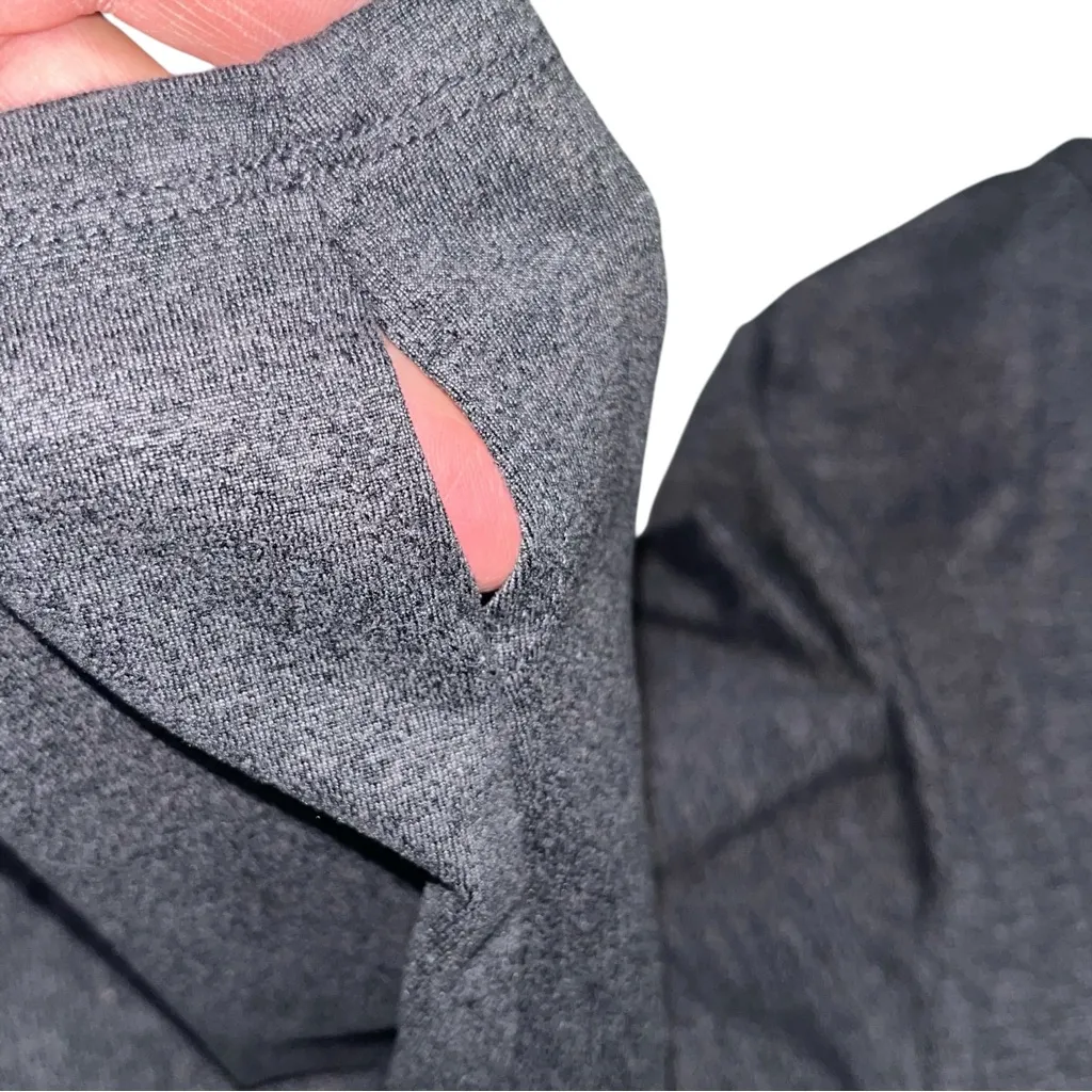 Quince Charcoal Gray Ultra Soft Fitted Long Sleeve Crewneck Top Shirt size Large - Image 5