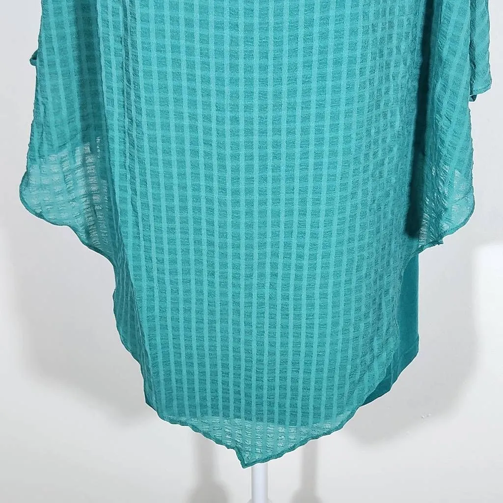 Avenue Green Blouse with Attached Tank and Slit Sleeves NWT Size 16 - Image 4