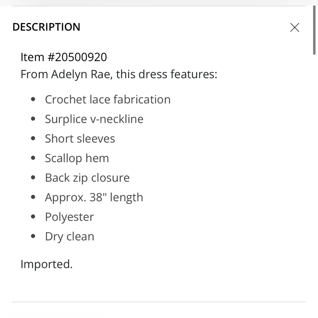 NWT Adelyn Rae Women's Adelyn Rae Size XS Mustard Tasha Crochet Lace Dress - Image 2