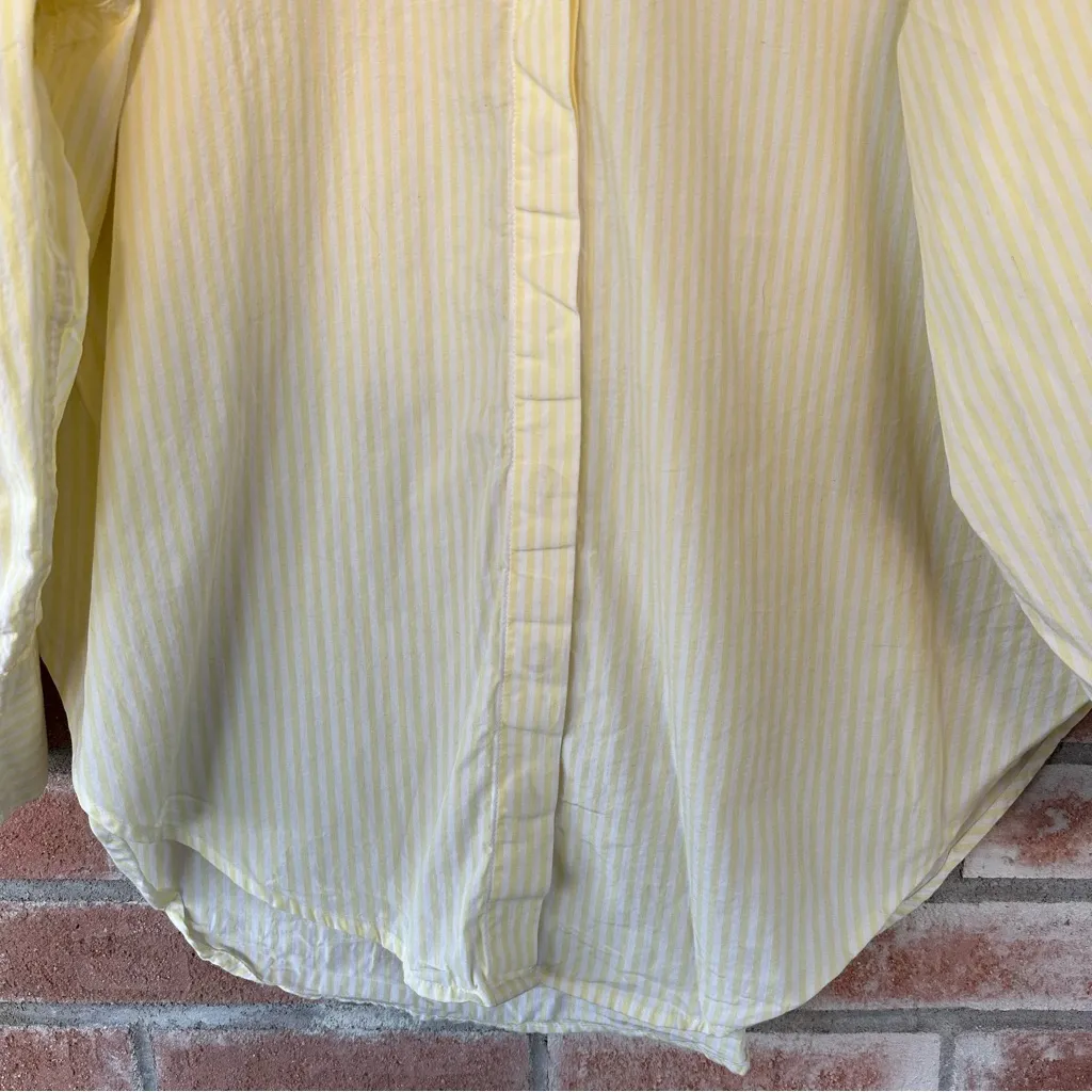 Daily Drills Oversized Medium Large Oversized Button Shirt Down Butter Yellow - Image 4