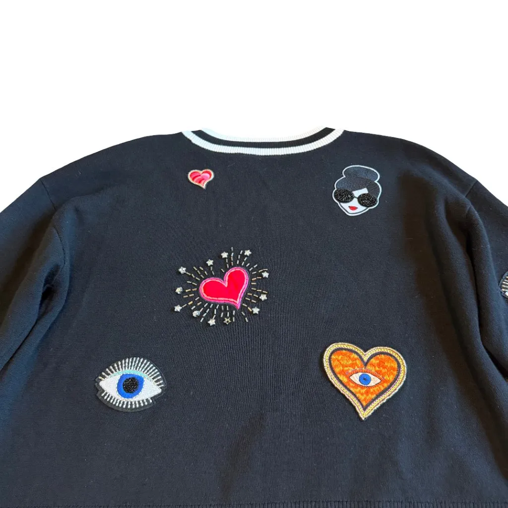 Alice + Olivia Gleeson Icon Pullover Sweater Crew Neck Rare Designer Size Small - Image 9