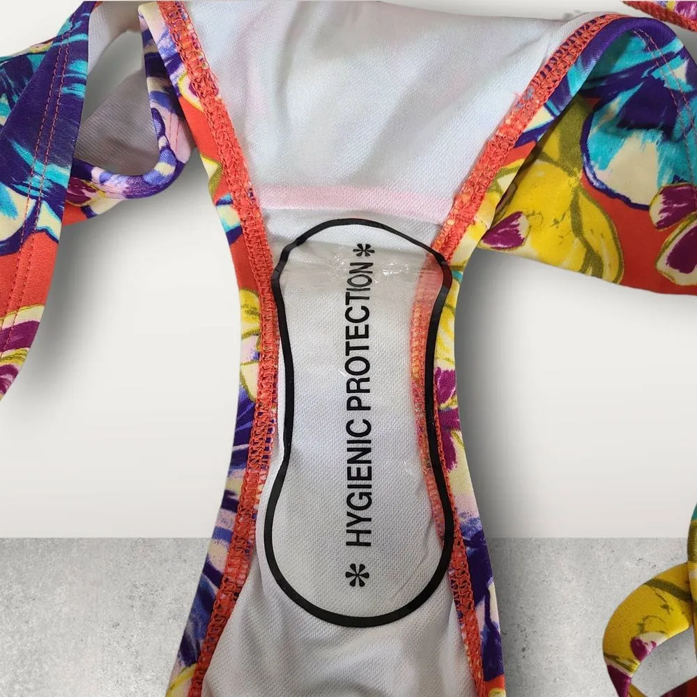 NWT Out From Under Urban Outfitters Floral Bikini Bottoms Strappy Cutouts Size L - Image 5