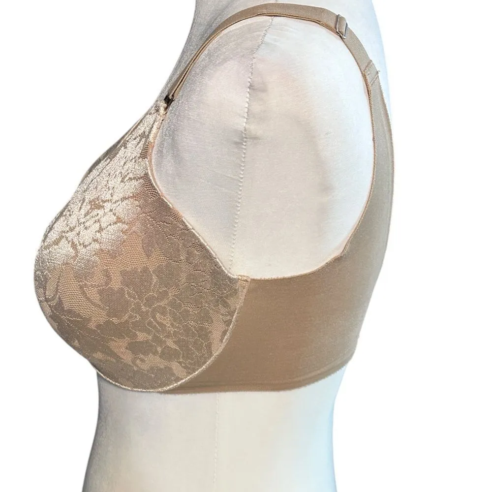 Soma Full Coverage Lace Bra Vanishing Back Size 40D Tan - Image 3