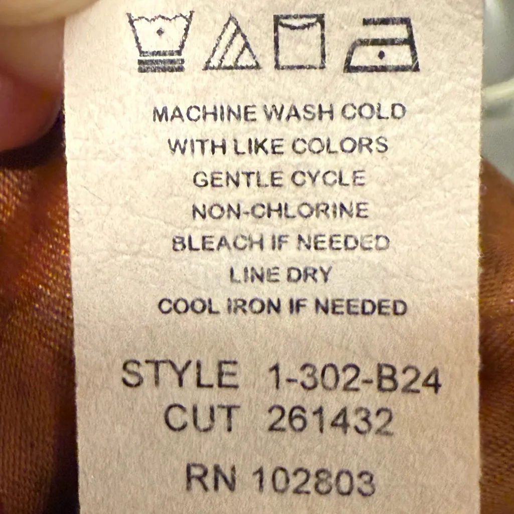 Briggs New‎ York Petite Floral Button Front  Blazer Lightweight Gold Red Size PM - Image 7