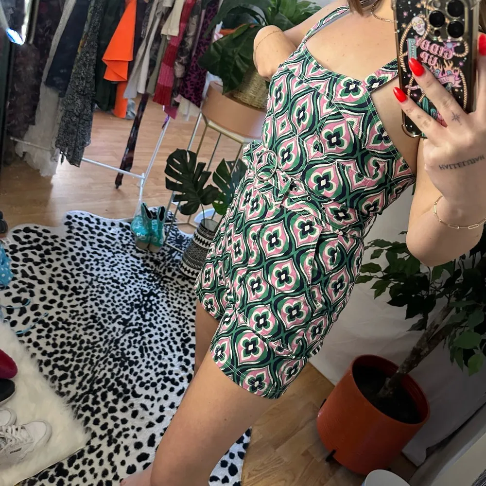 Maeve Escape Seamed RomperRetro Floral Green Size 0 - Image 5