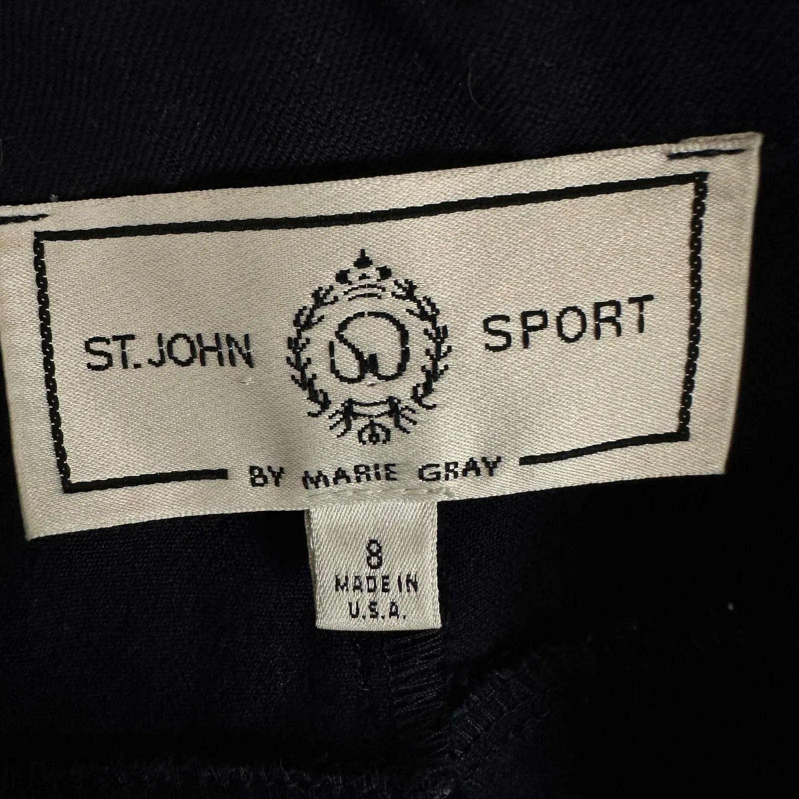 Vintage St. John Sport By Marie Gray Made in USA Classic Straight Pant Navy US 8 - Image 2