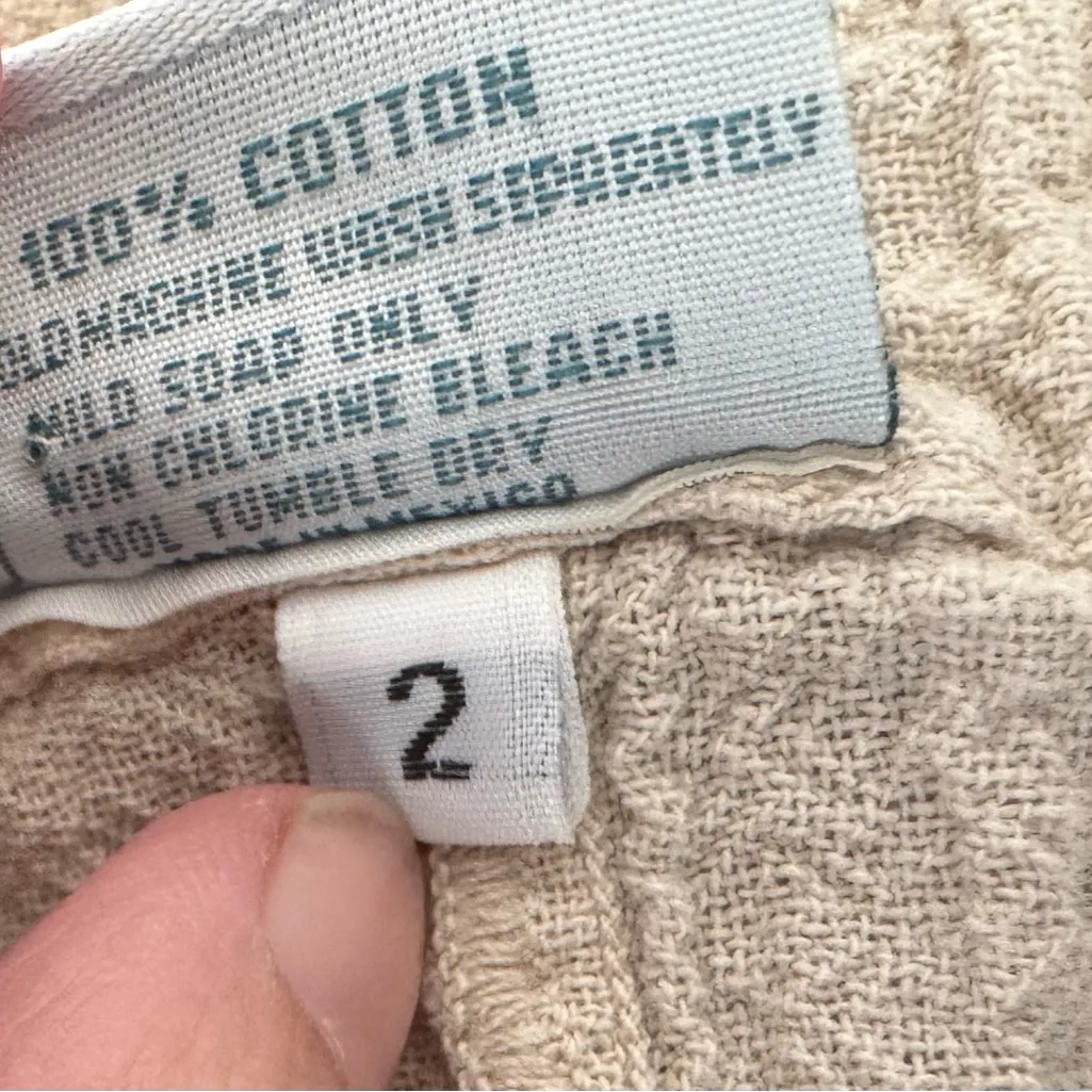 Oh My Gauze Cropped Pants Lightweight Casual Pull On Relaxed Size 2 US L / XL Size L - Image 8