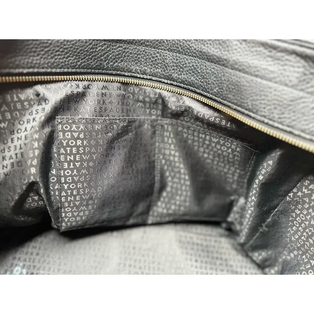 Kate Spade: Black Leather Large Tote - Image 5