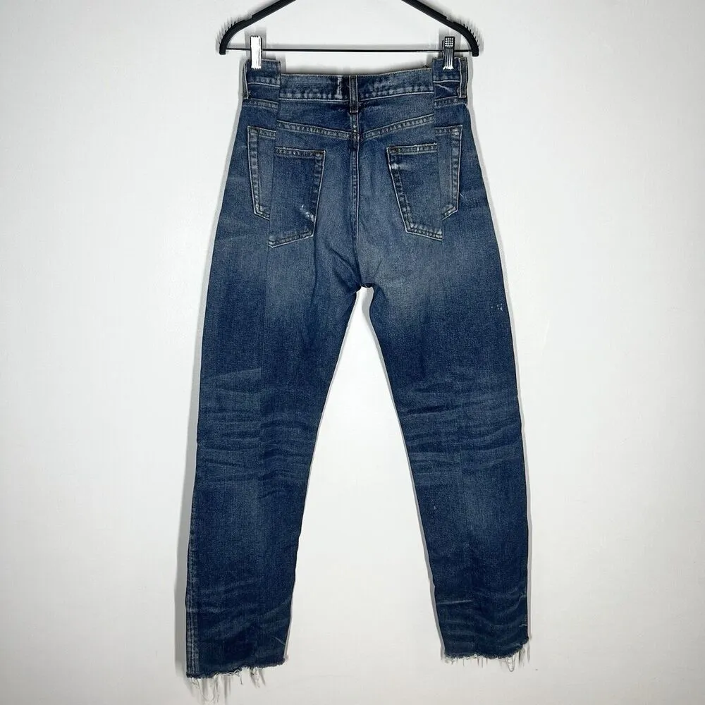EB Denim 27 OG Reinvented Reclaimed Distressed Denim Jeans Blue - Image 4