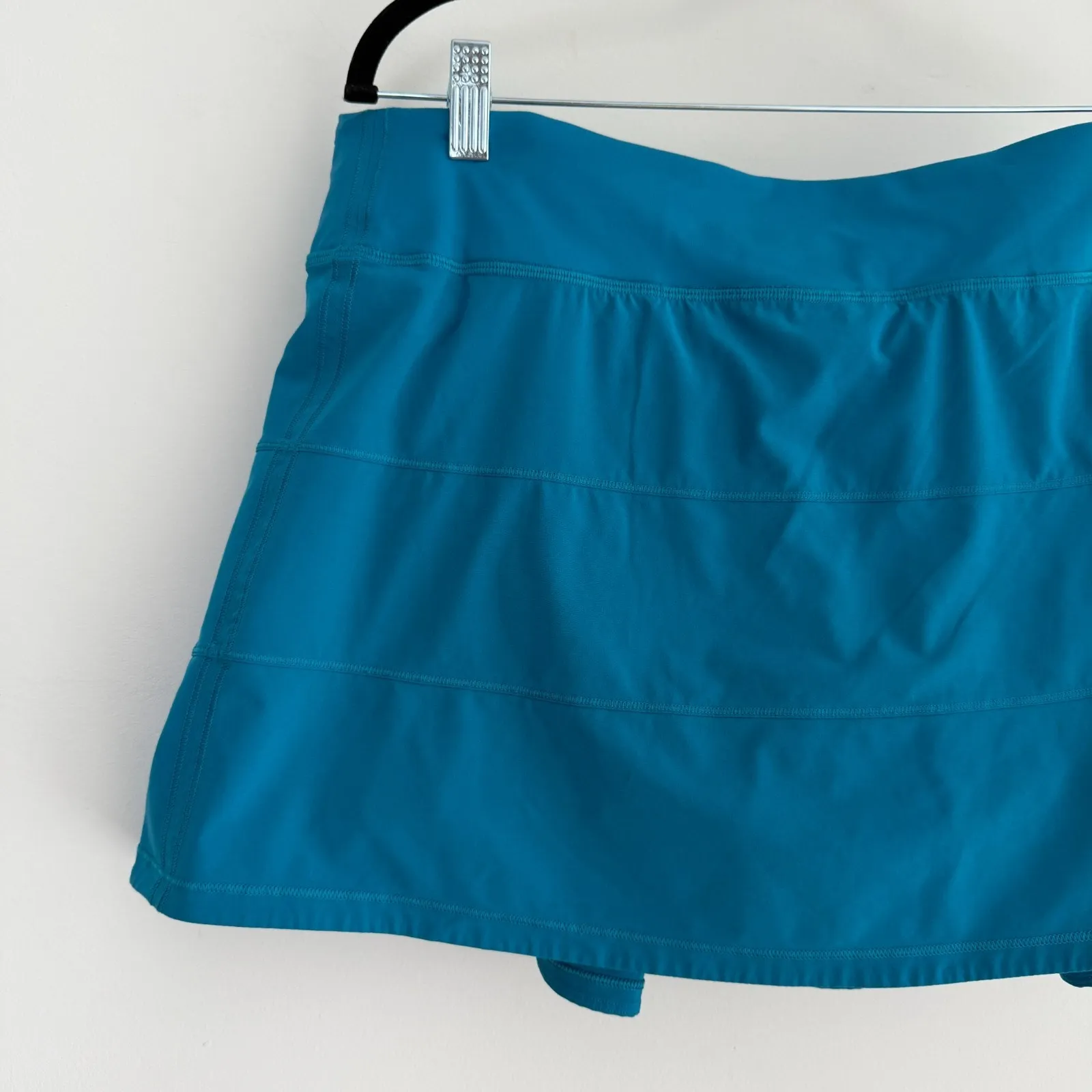 Lululemon Pace Rival Skirt Womens 14 Hawaiian Blue Skort Tiered Yoga Workout - Image 3