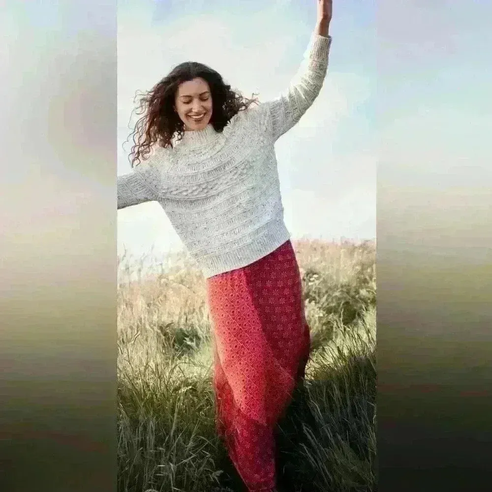 FatFace Nora Craft Jumper Sweater Natural Ivory Wool Blend Women’s Size 8 - Image 10