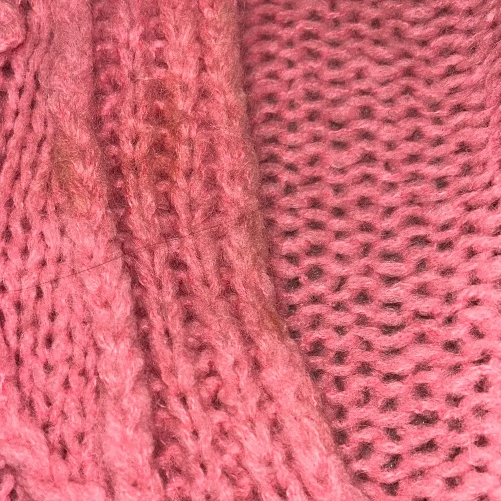 Loveshackfancy Pink Fabietto Cropped Floral Alpaca Blend Cardigan Flaws - Image 3