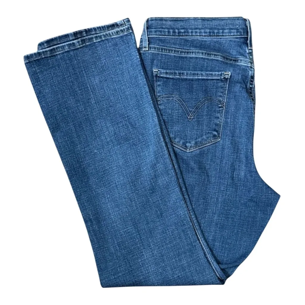 Womens Levi Blue Jeans Classic Boot Cut Stretch Comfortable Medium Wash Sz 10 - Image 5