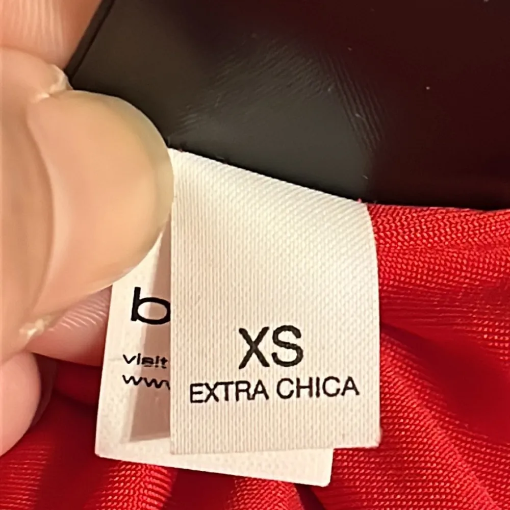 BEBE 2 PC Red Barbados Cherry Lace Skirt & Top Size XS - Image 14