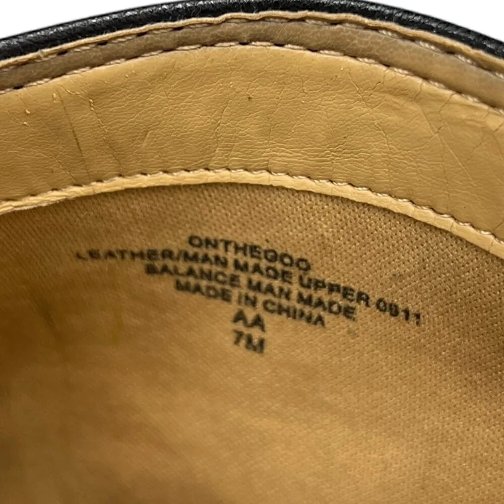 Nine West  Almond Toe Black Leather Boots size 7AA - Image 5