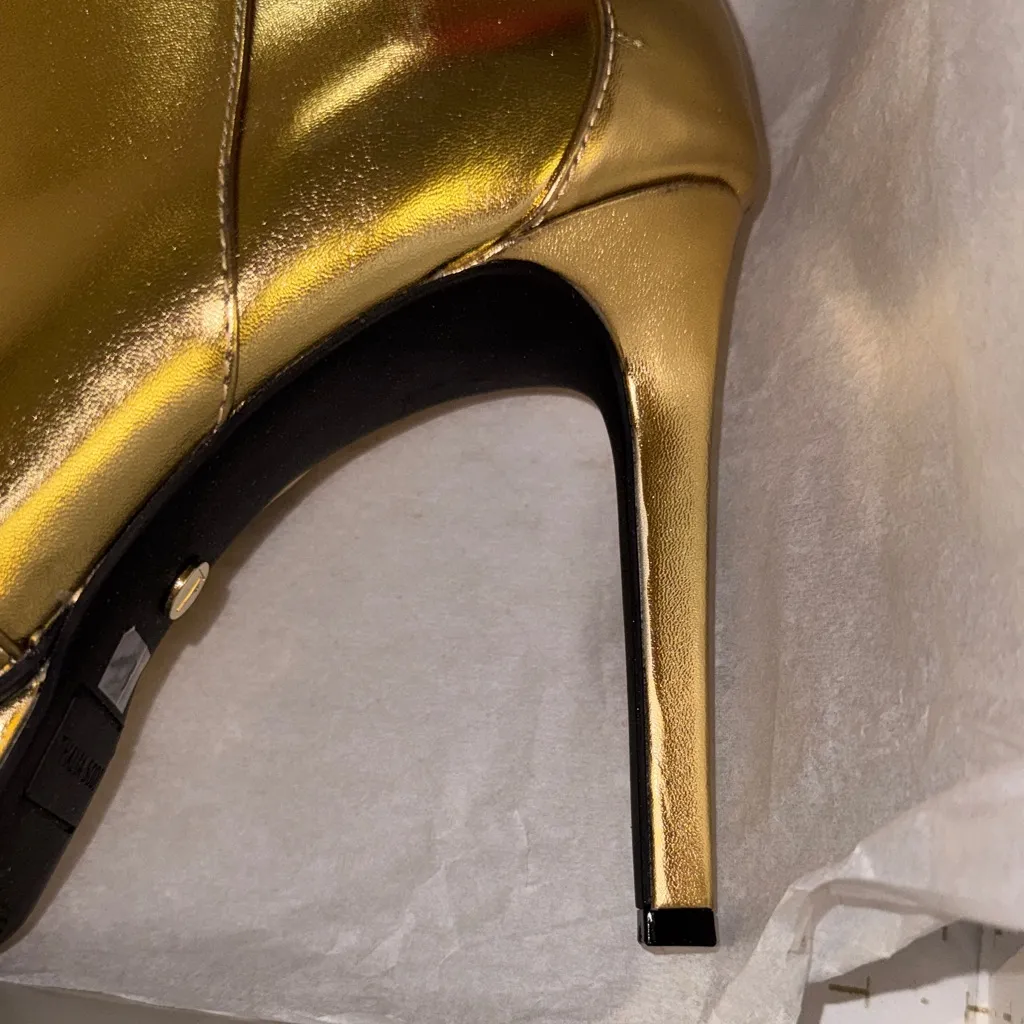 Thalia Sodi Trixi Gold Knee-High Women's Boots - Image 8