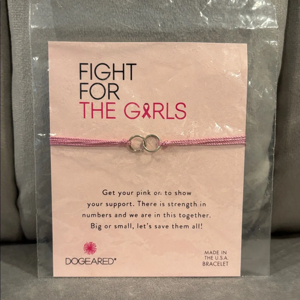 Dogeared Fight For The Girls Breast Cancer Awareness Bracelet New with tags! - Image 4