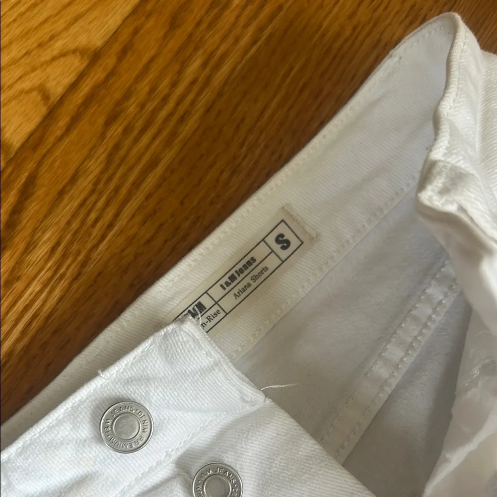 H&M Classic White Jean Shorts - Image 2