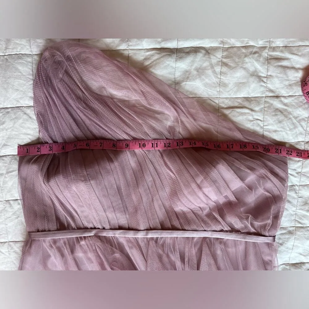 White by Vera Wang Asymmetric Dusty Purple "Quartz" Chiffon Tulle Flowy Gown - Image 8