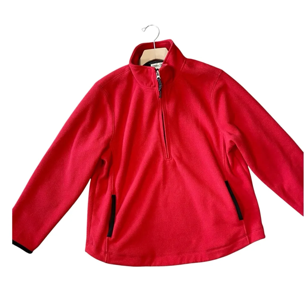 COLDWATER CREEK 1/2 Zip Fleece Pullover Sweater Jacket - Image 3