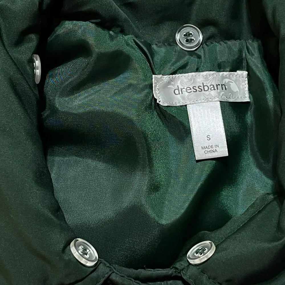 Dressbarn Dress Barn Women's Utility Puffer Vest Dark Green Gold S Small (Read) - Image 6