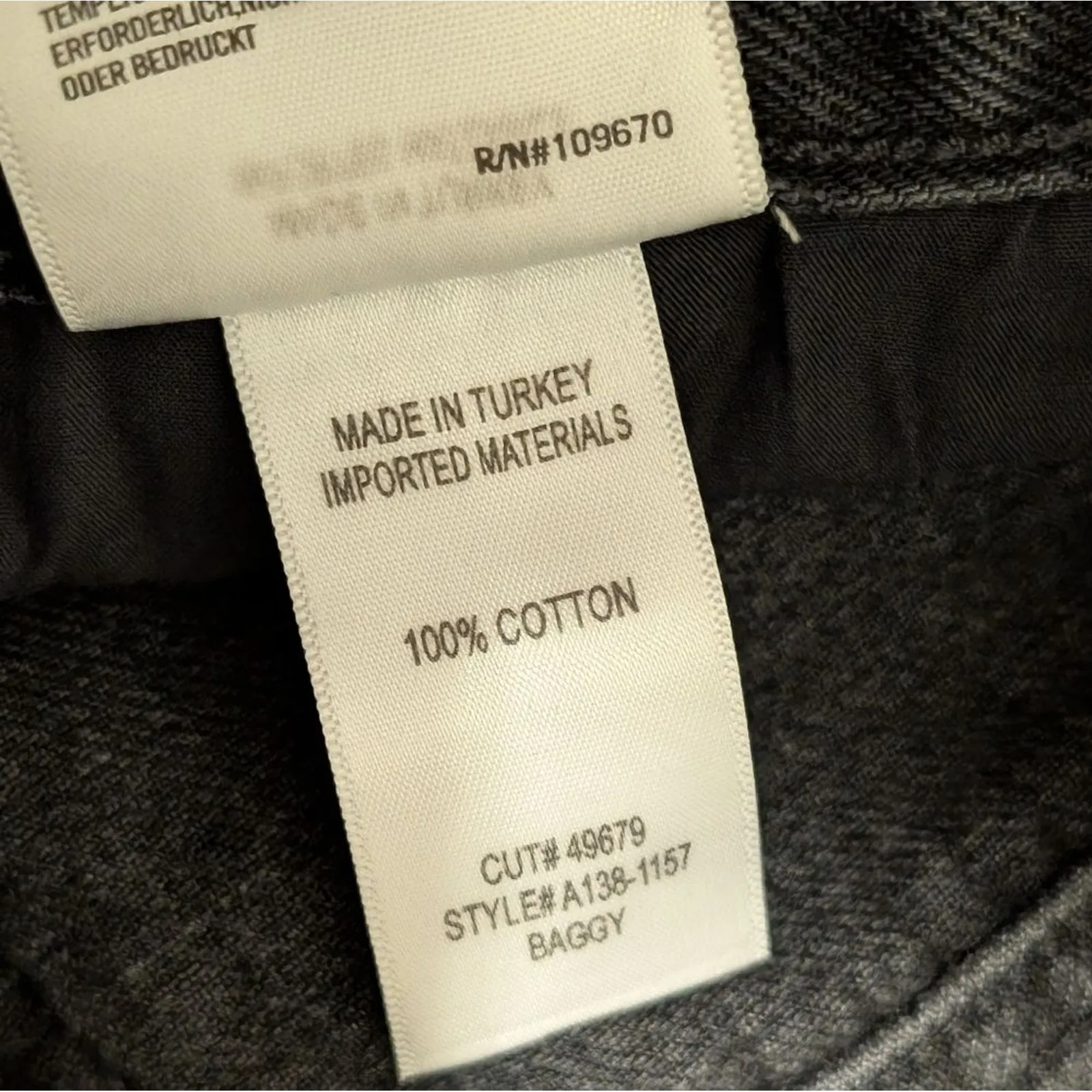 Agolde Baggy Jeans Womens 30 Black Relaxed Fit Pants Wide Leg Designer Denim - Image 5