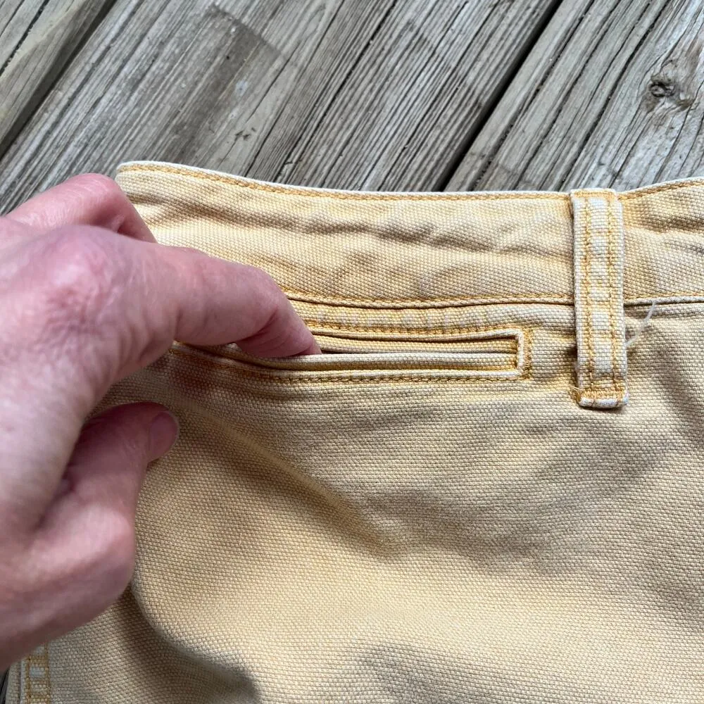 Madewell Women's Emmett Shorts Yellow Faded Size 30" - Image 6