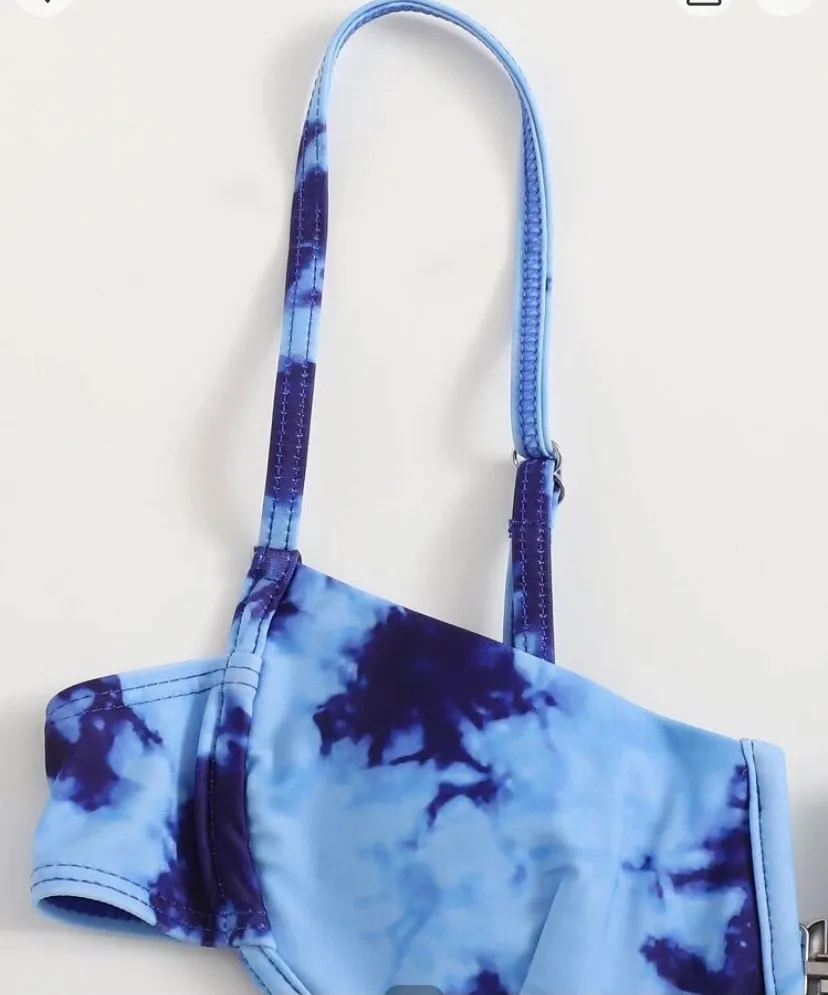 Bathing Suit Top And Bottom Blue - Image 4