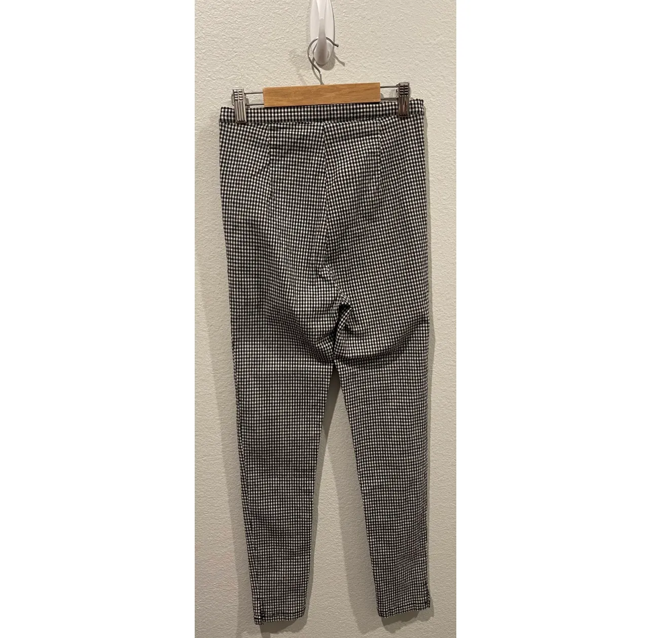 BDG Gingham Black White High Waisted Zipper Pants - Image 5