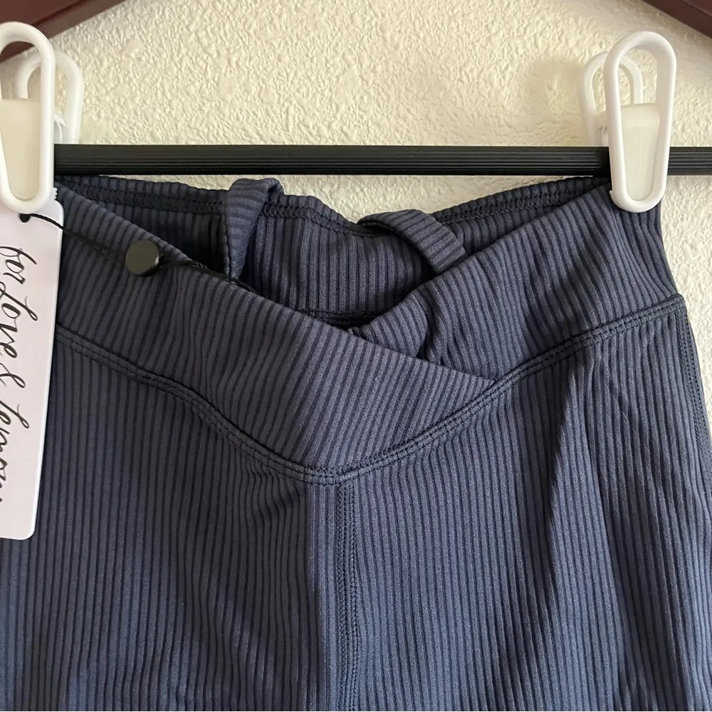 NWT | For Love and Lemons Chloe Ribbed Biker Shorts in Midnight Blue Size XXS - Image 6