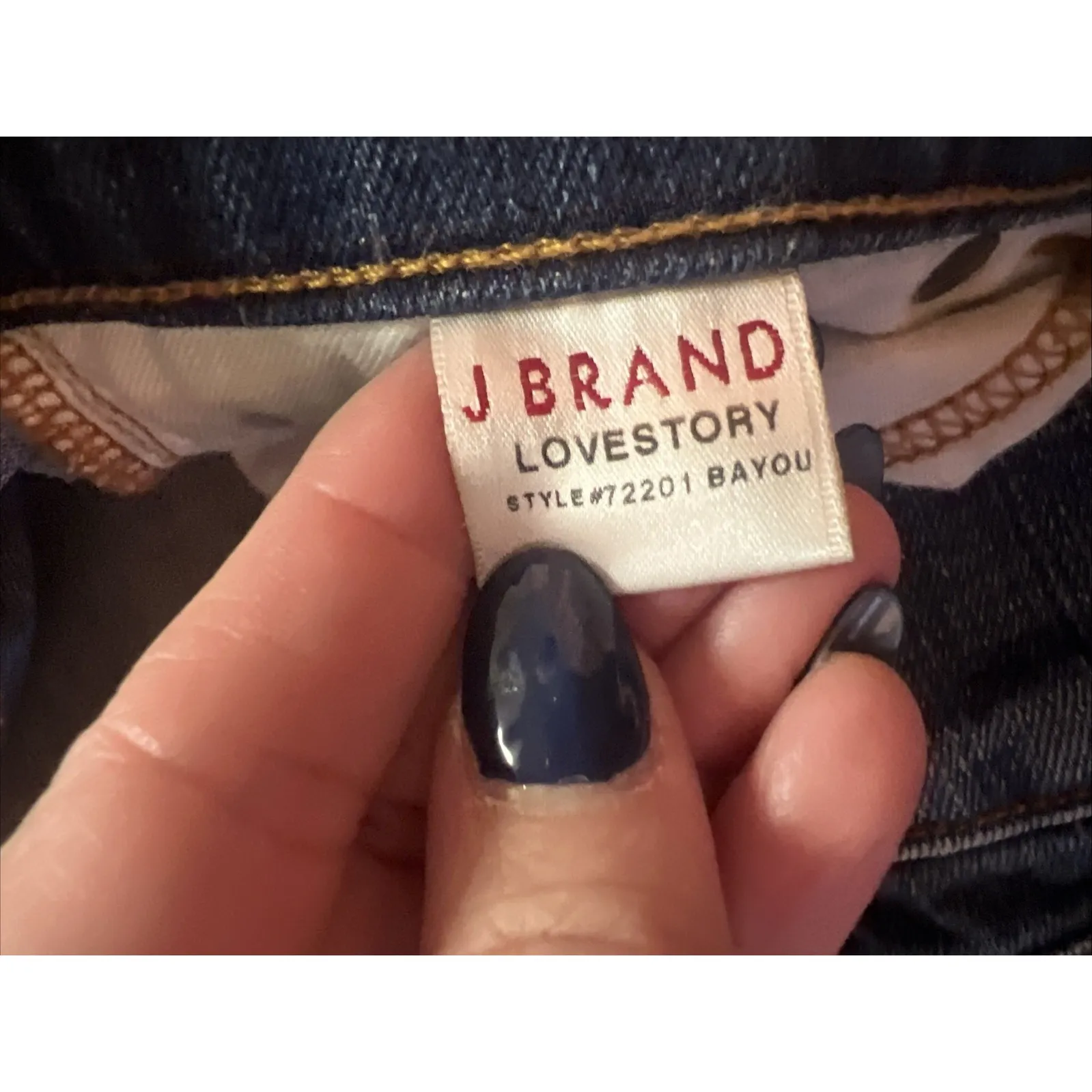 J‎ BRAND LOVE STORY BELL BOTTOM Y2K Low Rise Bayou Wash Stretch Denim Jeans 27 - Image 3