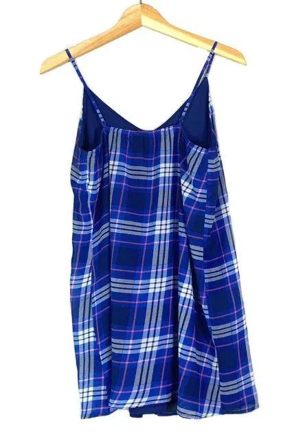 Blue Plaid  Dress M - Image 2