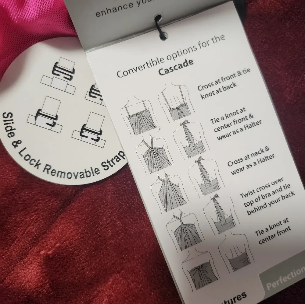 NWT Coco Reef Cascade Underwire Crop Tankini Top Color Pink Bra Size: 32C - Image 8