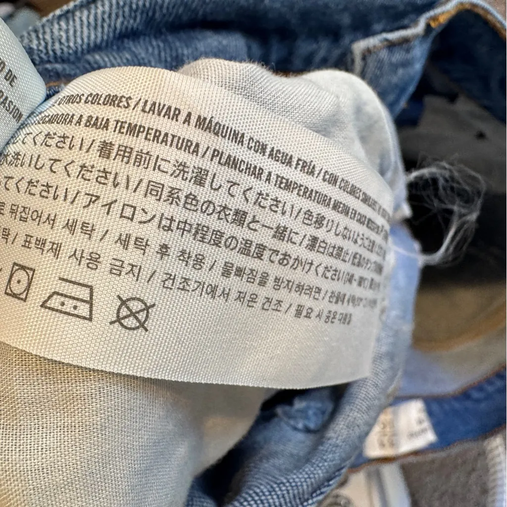 Abercrombie & Fitch Blue Distressed Cut Off Jean Shorts Womens 16 Beachy Summer - Image 2