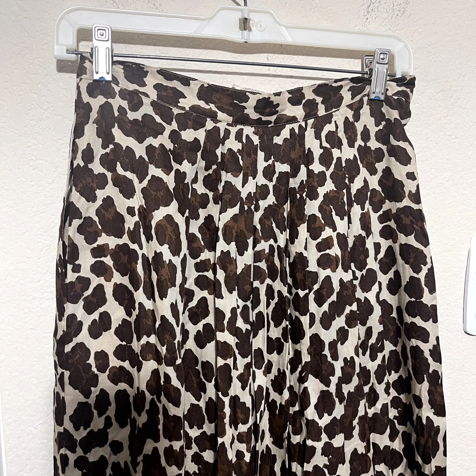 Jones New York Vintage Leopard Print Wrap Skirt Long Midi wool blend sz 8 - Image 6