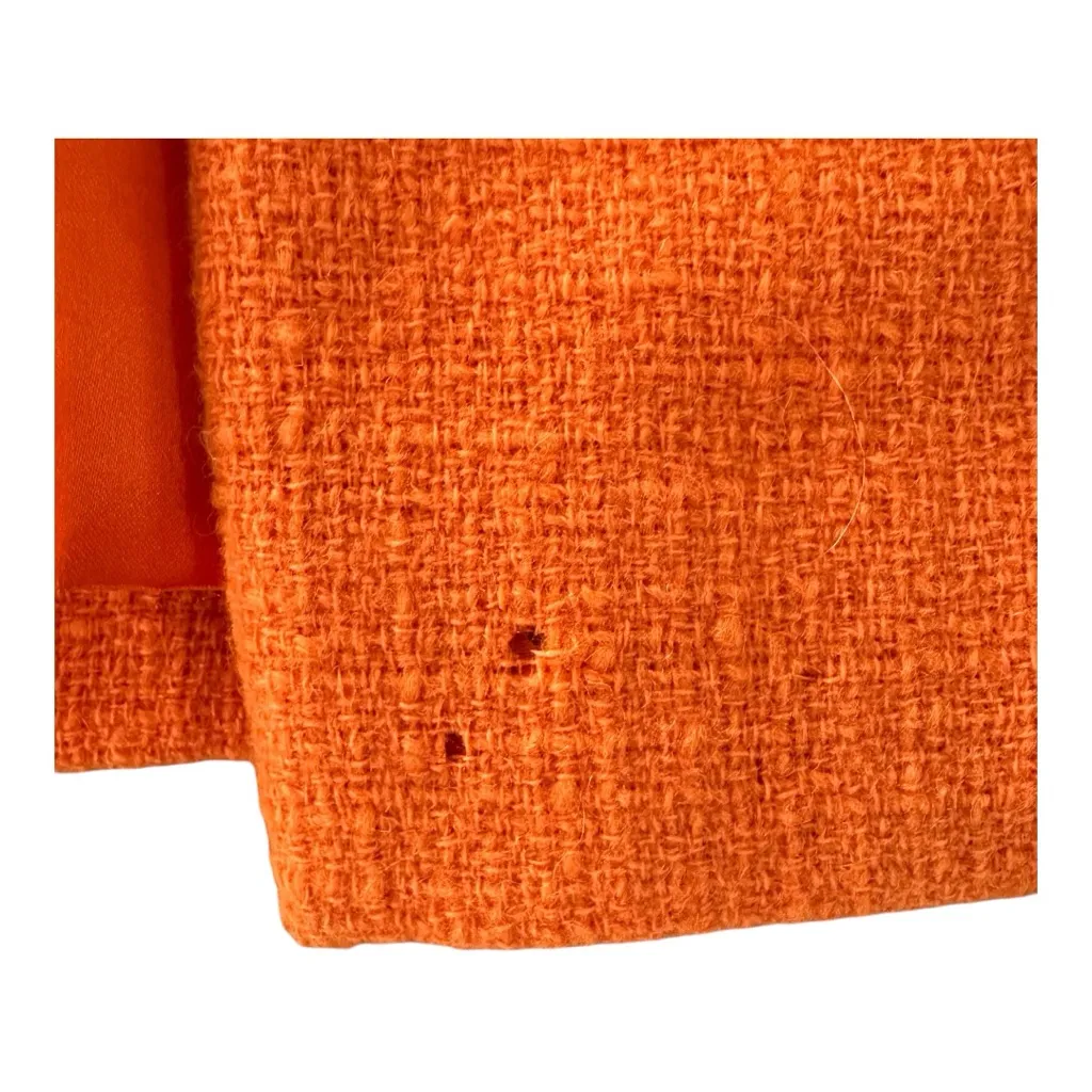 Vintage Forstmann Orange Wool 60s Swing Coat Mod A - Image 11
