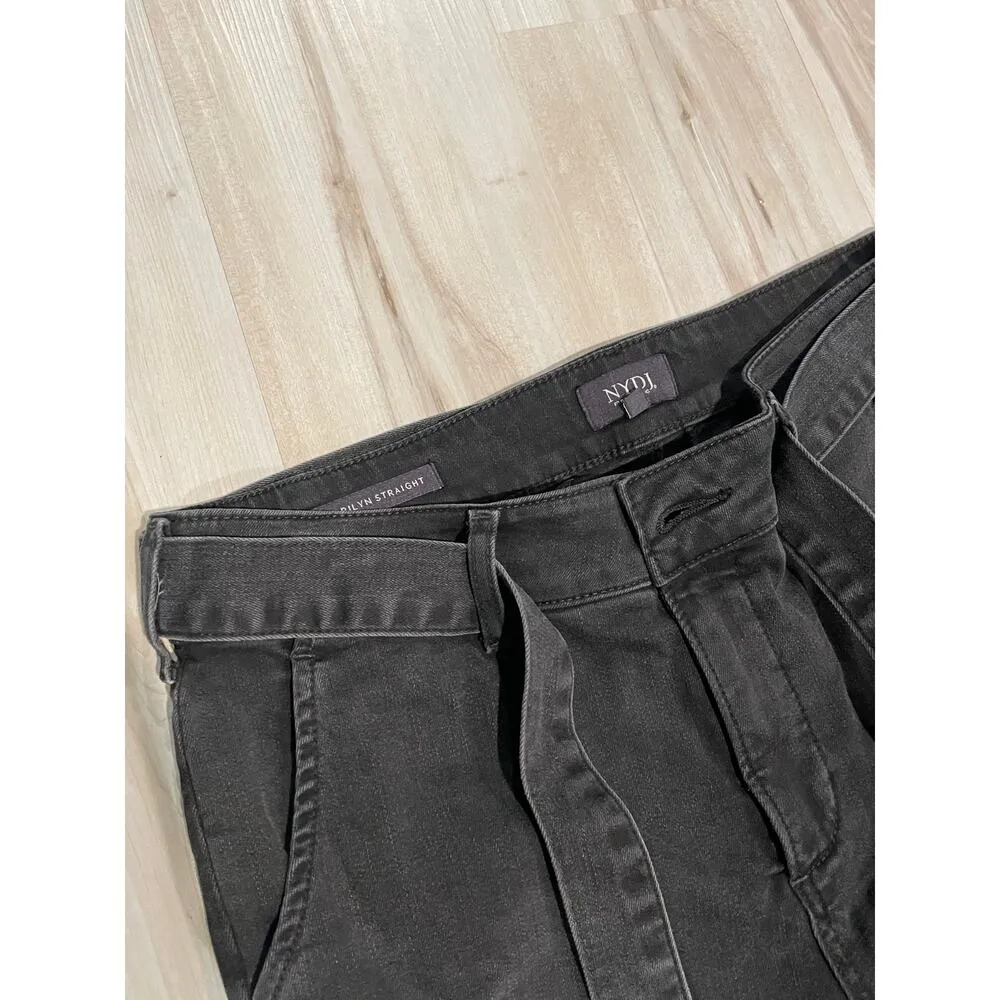 NYDJ Not your daughters jeans Marilyn Straight jeans with belt dark wash 10P - Image 7