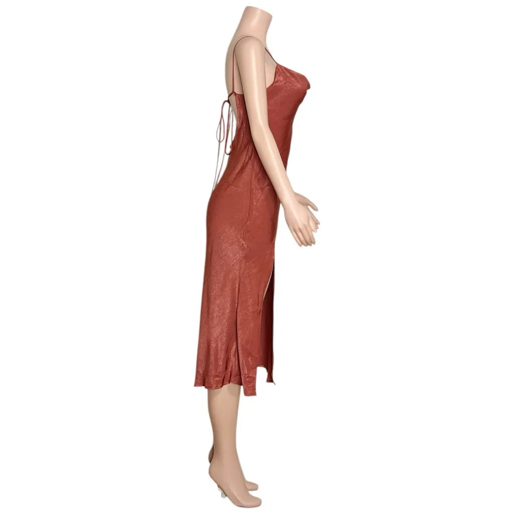 RESA Madison Slip Dress, Rust, Small Red - Image 9