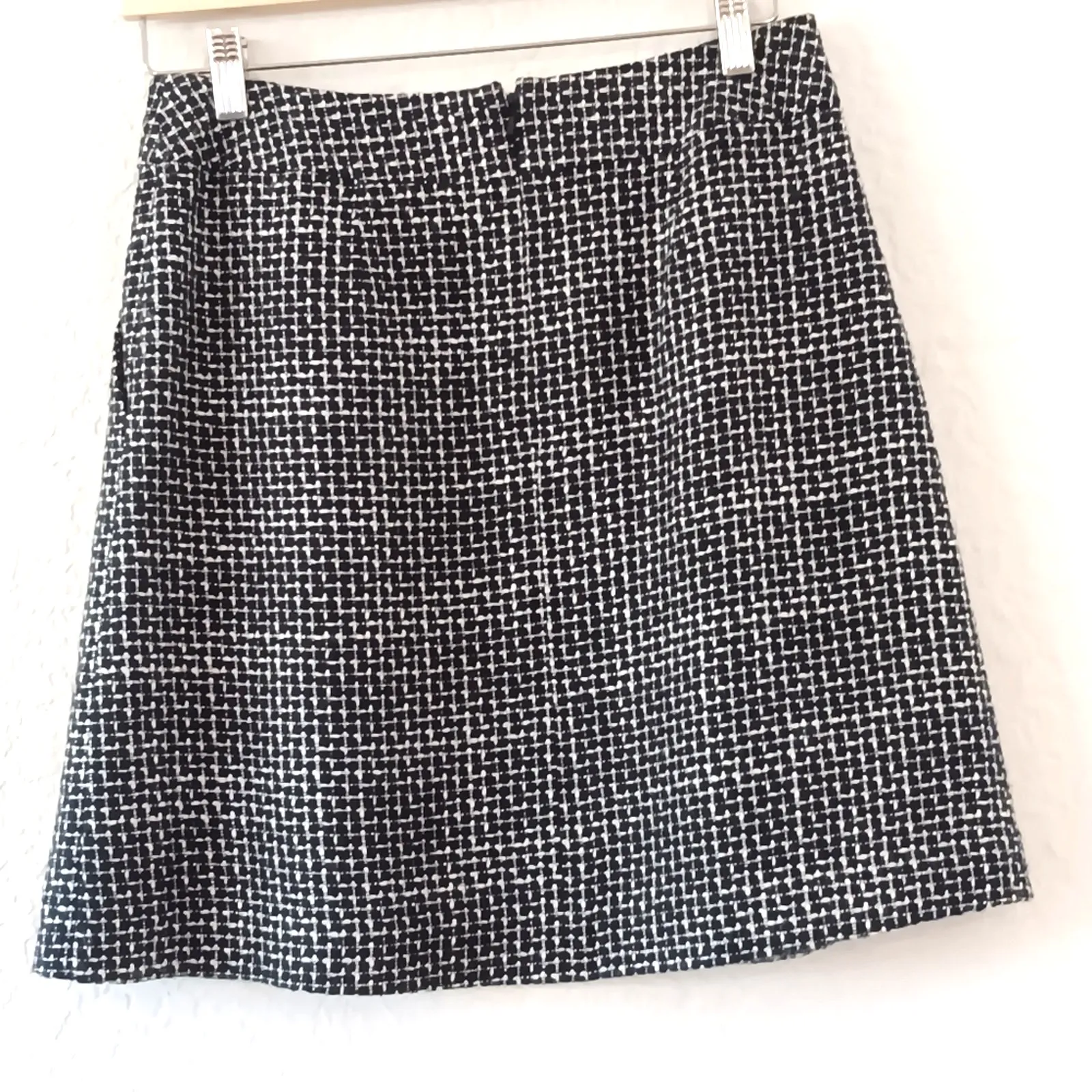 Halogen Checkered  Houndstooth A-line Pleated Mini Skirt Size 4P - Image 2