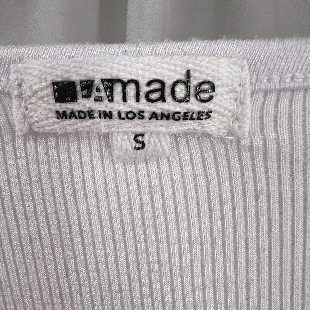 LAMade White Cardigan Cropped Small - Image 6