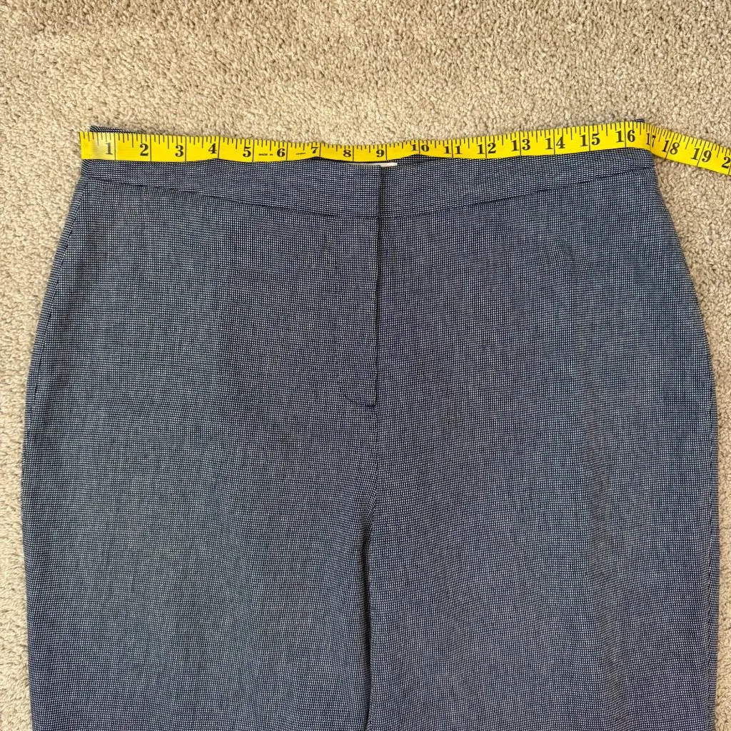 Elie Tahari The Saige‎ Cotton Pants Womens Size 14 Mystic Blue Corpcore Office - Image 7