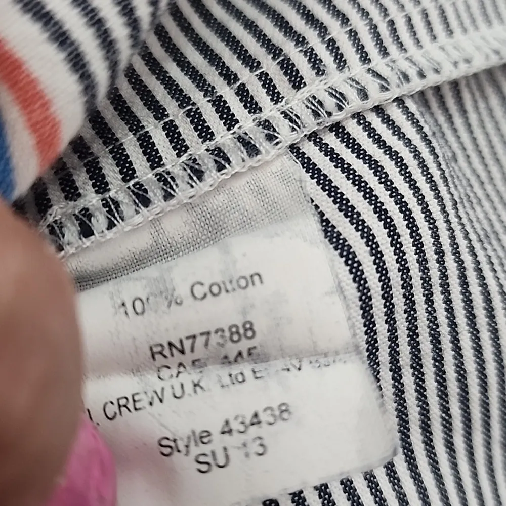 J Crew Striped Popover Half Button Shirt - Image 8