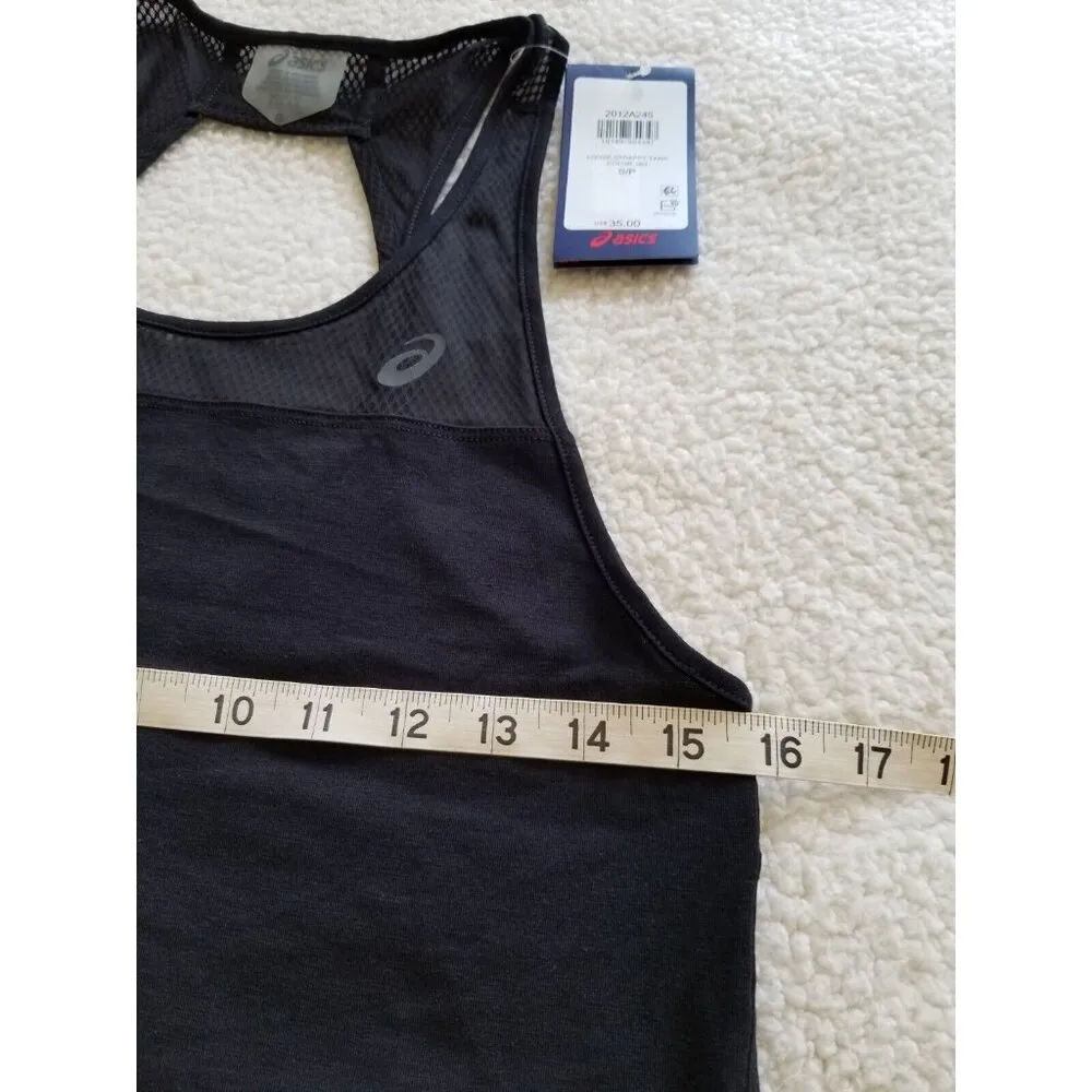 asics Women Tank Top Loose Strappy Moisture Wick Quick Dry Yoga Black Size Small - Image 7