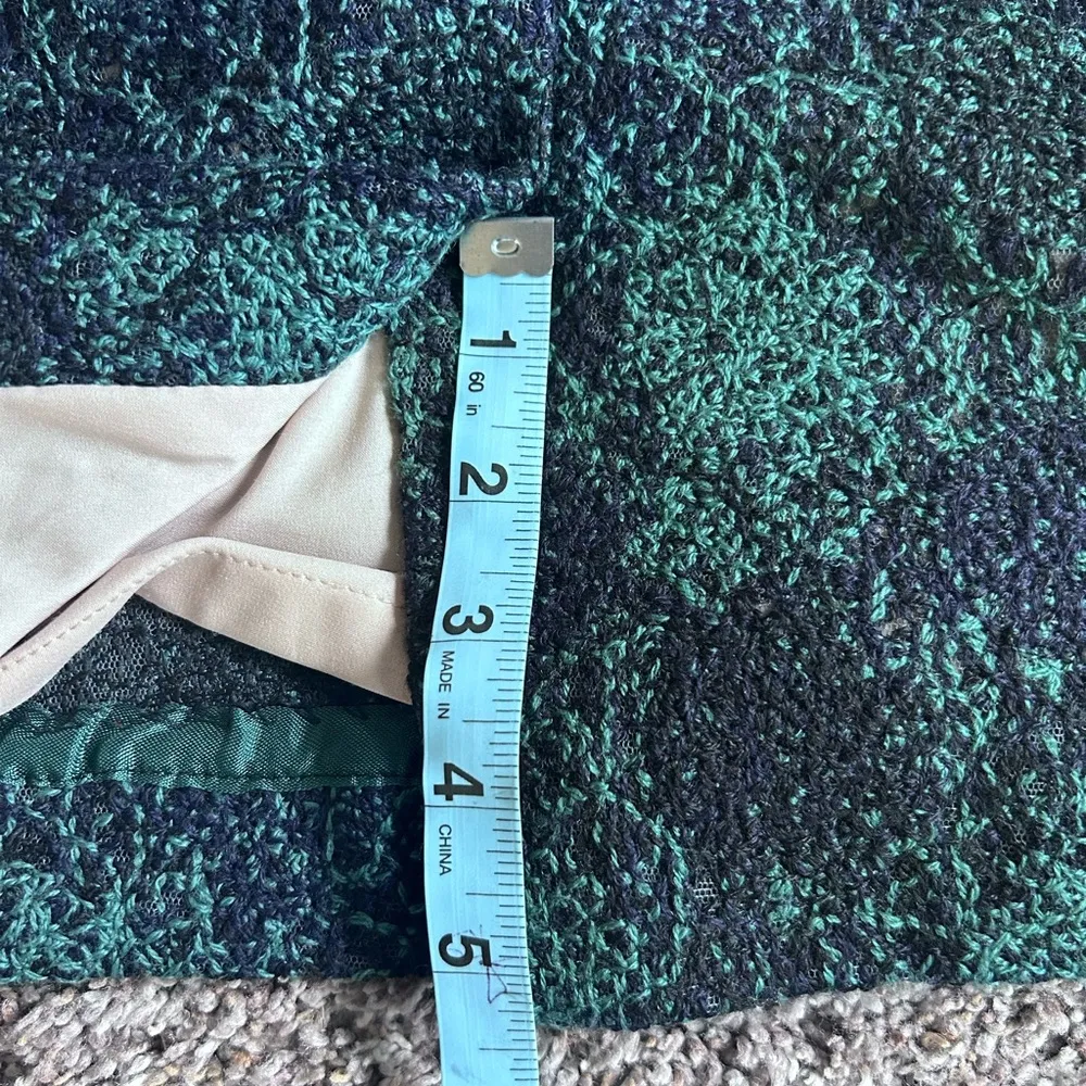 Worth New York Women’s Lined Blue Green Pencil Skirt Sz 8 - Image 5