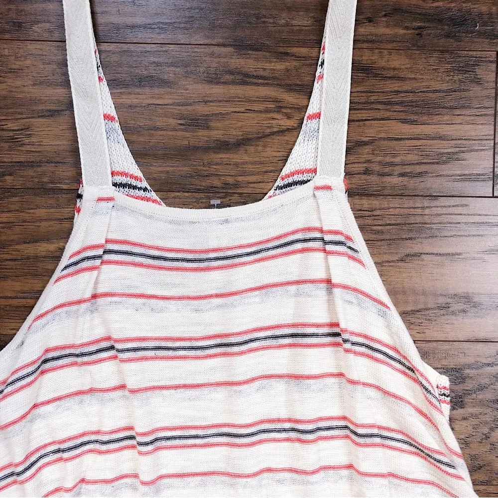 Free People • Sailor Knit Tank striped linen oversized flowy cream red blue - Image 11
